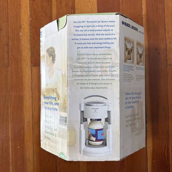 Black & Decker Lids Off Automatic Electric Jar Opener JW200 Open Box Tested NOS - Picture 3 of 7